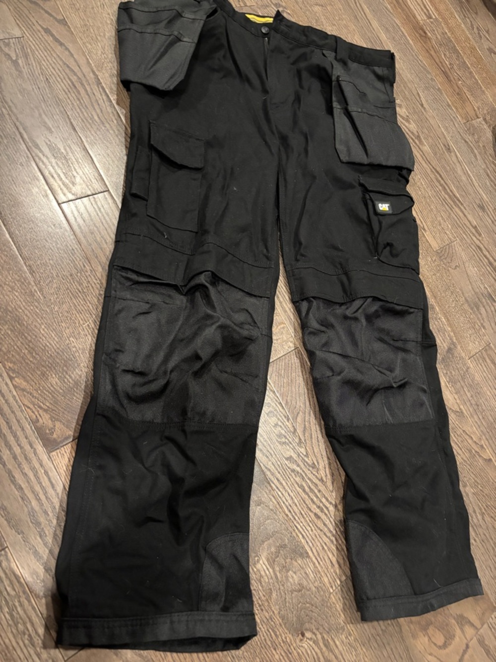 Men’s Cat W42 L32 Black Work Cargo Utility Pants